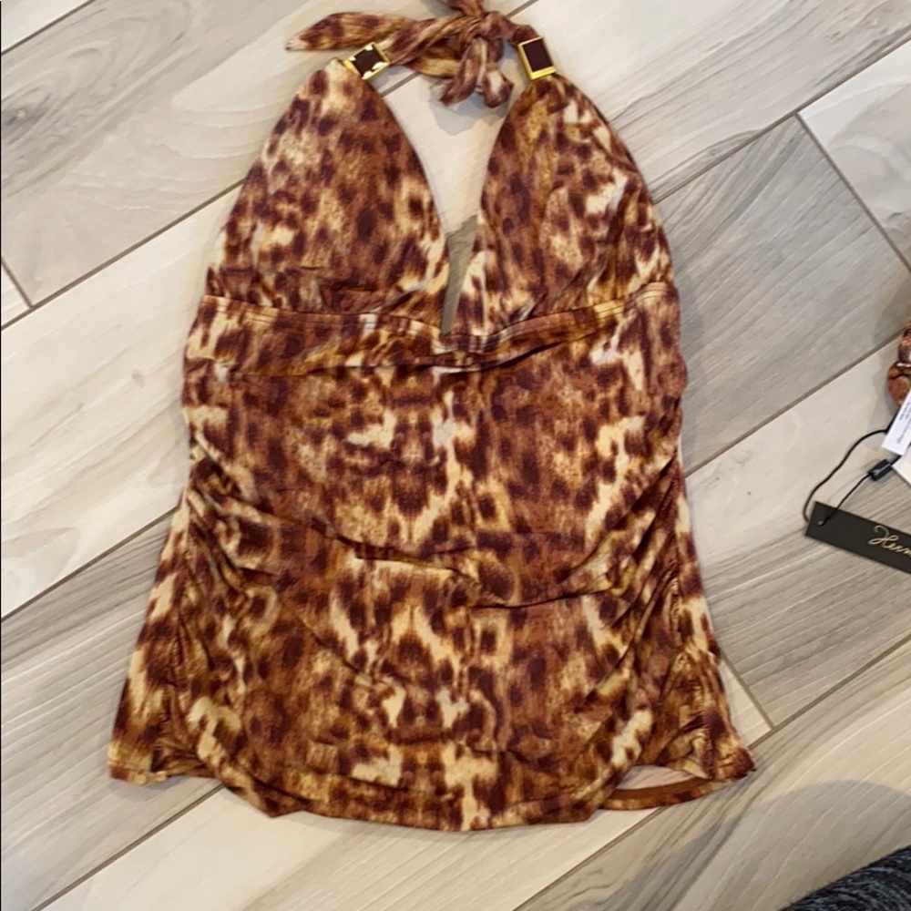 Leopard Vix tankini top